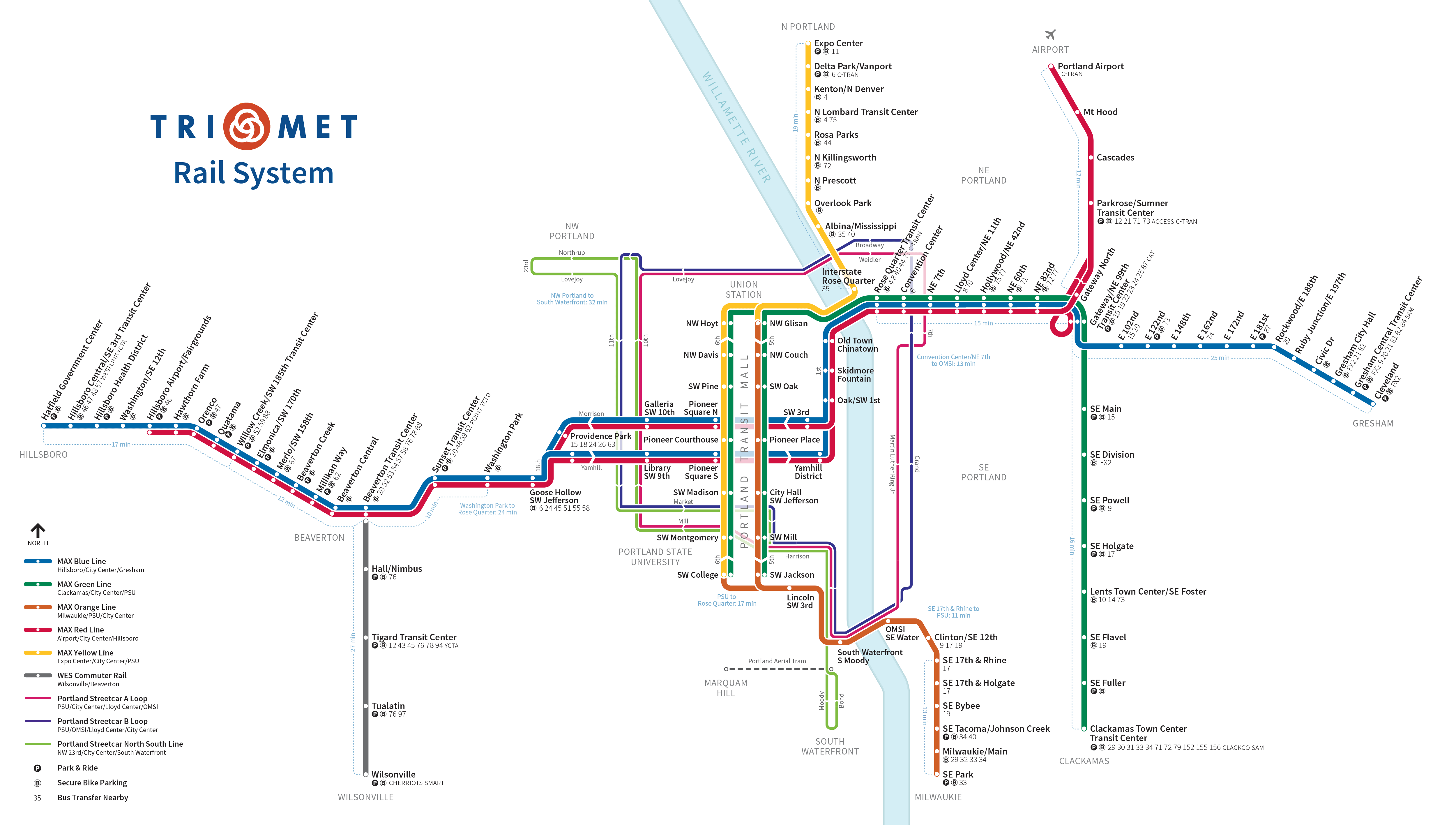 TriMet Rail Map